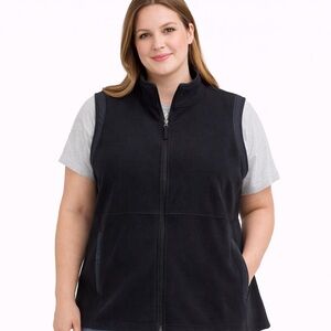 Coldwater Creek Black Fleece Vest